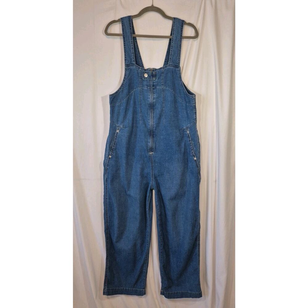 Free People We The Free Jude Cotton Denim Overalls Small - Picture 2 of 9
